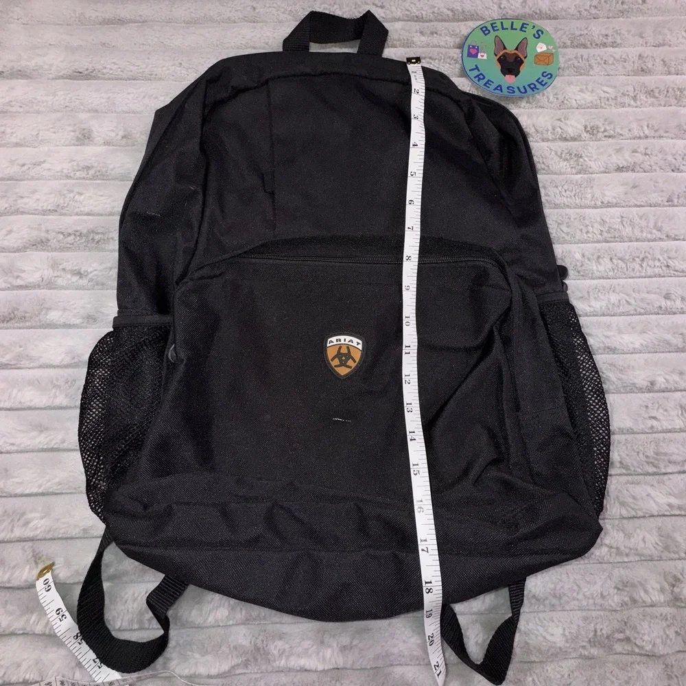 Ariat 2 Pocket Laptop‎ Pouch Backpack Black Classic Black Logo